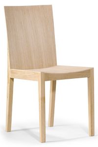 Luna, Wooden chair with a simple design