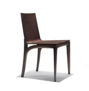 Mak, Wooden chair with curved seat and backrest
