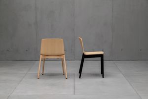 Rama wood, Stackable chair in solid wood