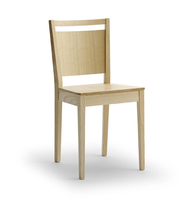 TREVISO, Modern chair in ash wood