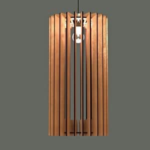 CILINDRO - WOOD60, Suspended lantern made of okum plywood