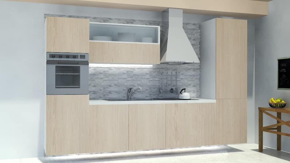 Kitchenette for small rooms, functional, customized