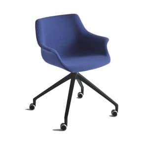 More UR, Upholstered armchair, aluminum base with wheels