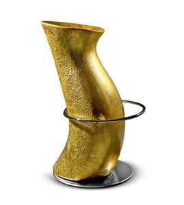 Hula Op Gold, Modern barstool, original form, for bars and hotels