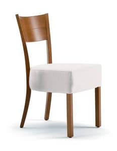 1025, Beech chair with padded seat