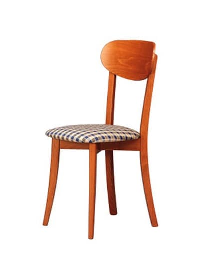 250, Dining chair with upholstered seat for dining room