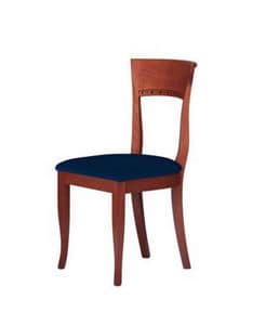 C17, Simple chair in solid wood, for contract environments