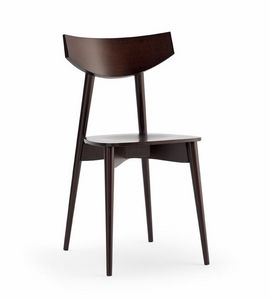 DAYANA wood, Chair with plywood seat, for kitchen and bar