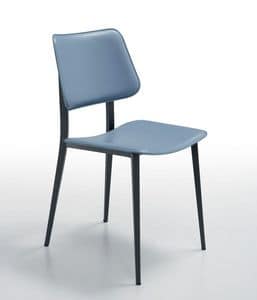 Joe M, Metal chair, different upholsteries and colours available