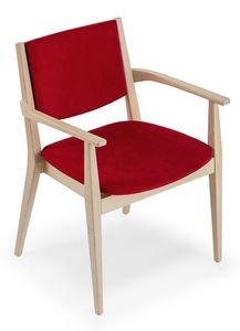 Rosa UPH ARMS, Padded chair with armrests