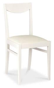 Tesis, Beech wood chair, upholstered seat, for bars and restaurants