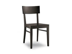 168 wood, Simple chair made of solid wood for contract use