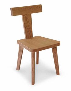 Art. 178/S, Wooden chair, with T-shaped backrest