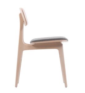 ART. 309-IM ROSE, Wooden chair with padded seat