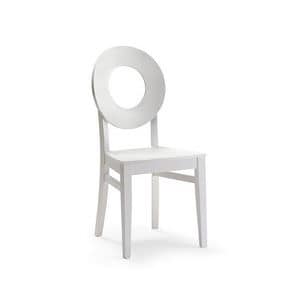 BELLAMIE, Linear dining chair, in wood, for residential use