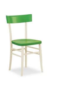 Bicolour, Chair in beech various colors