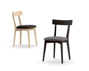 Cippy 10020, Wooden chair, with padded seat