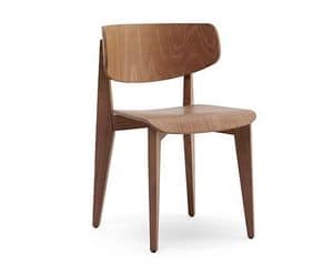 KSENIA, Wooden chair for bars, restaurants and dining rooms