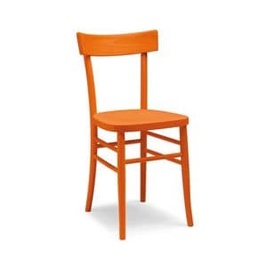 Milano fuselli, Chair with simple line, entirely of wood, different colors