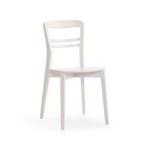Minerva wood, Dining chair in wood, for modern style kitchens