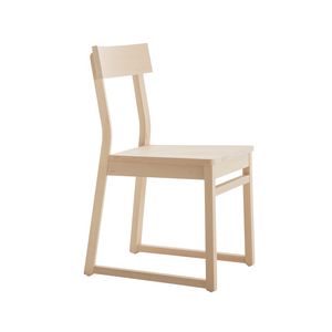 MP439A, Chair with sled base, in beech wood