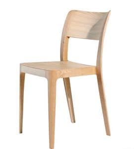 Nen LG, Stackable chair made of wood, different colours