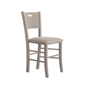 RP481C, Chair in beech wood with customizable seat