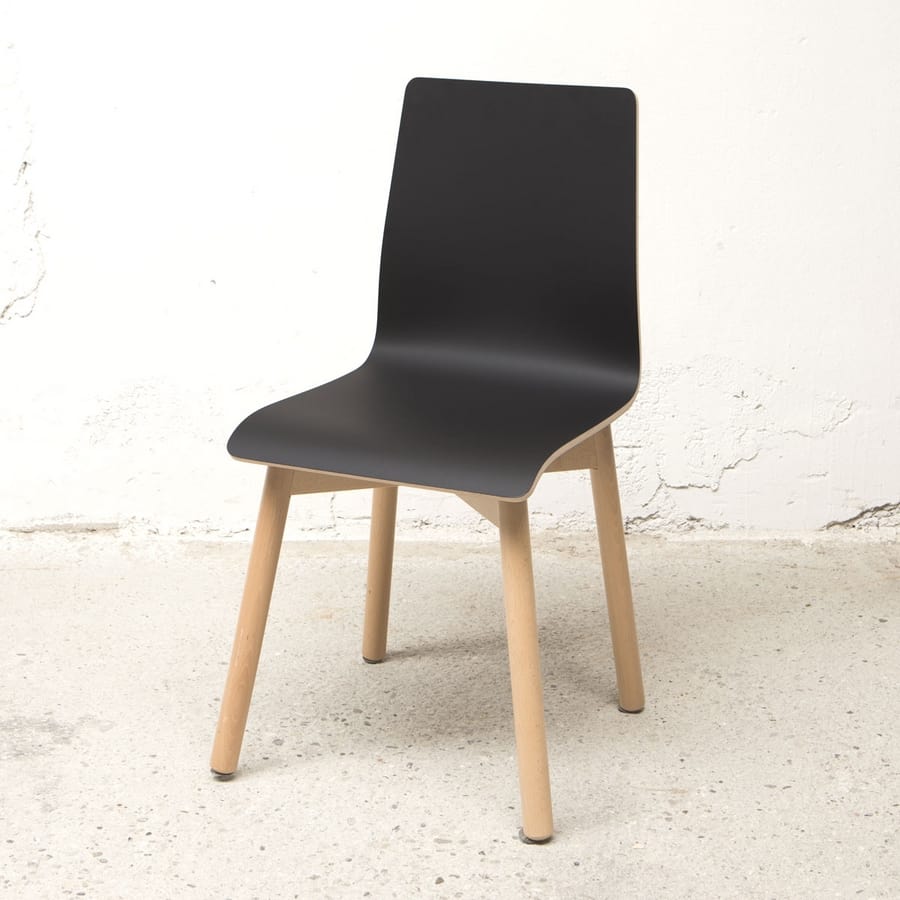 Sedia Bolz, Chair with shell in FENIX laminate