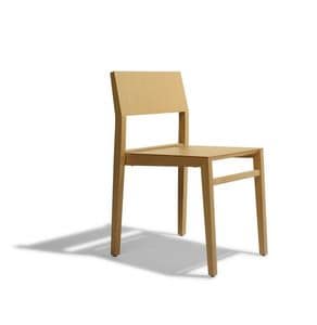 SKINNY, Stackable modern ash chair for pastry