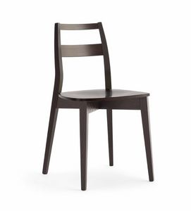 TRIS wood, Resistant wooden chair, with plywood seat