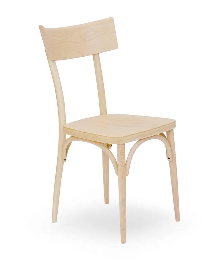 Wien, Wooden chair, for contract environments