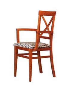 311 P, Chair with arms and wooden back, for pubs