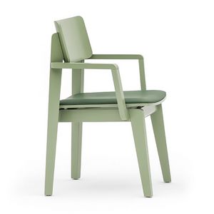 Offset 02822, Versatile chair with armrests available in various finishes