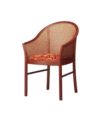 404, Elegant beech wood chair, back in cane