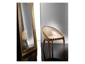 MIMI' armchair 8285A, Elegant armchair in beech, with original inlays