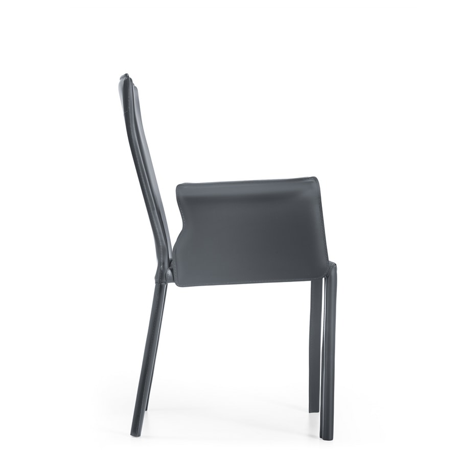 Ara br, Modern chair, entirely covered with leather