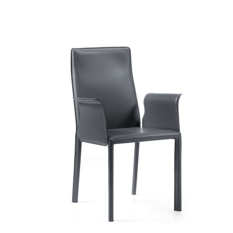 Ara br, Modern chair, entirely covered with leather