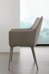 Art. 242 Armonia, Armchair in faux leather, with coated metal base