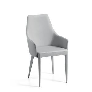 Evelin br, Chair completely covered in leather