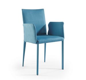 Jury low BR, Modern chair with fabric covering and armrests