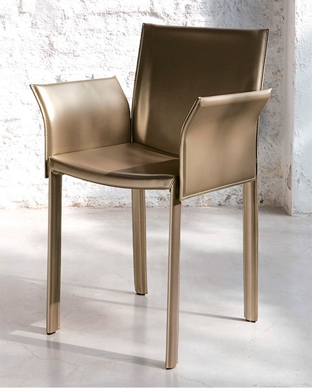 Malindi, Small armchair in real leather