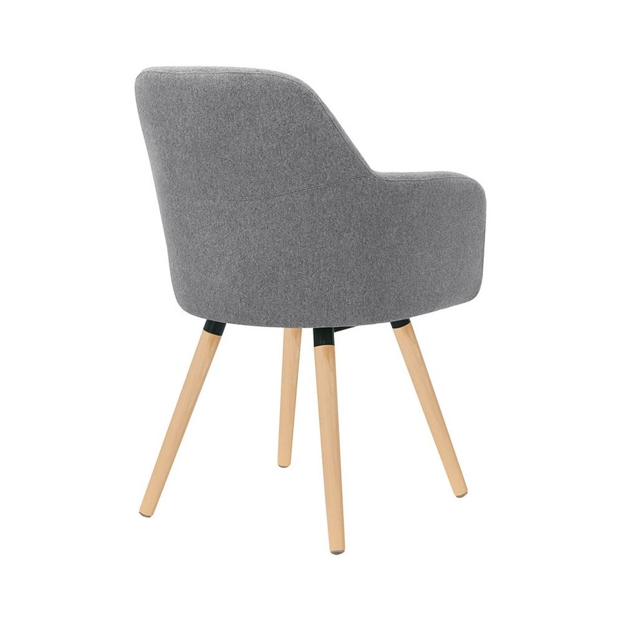 5331, Modern chair with wooden legs