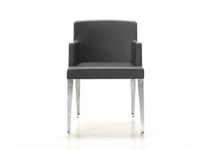 Alena, Chair in metal with padded shell