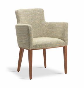 Ambra, Upholstered wooden armchair