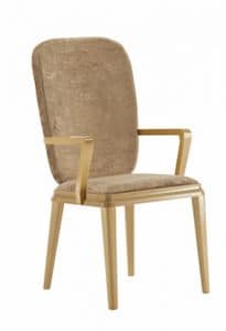 Art. VL141, Head of the table chair, in wood, padded, for the living room