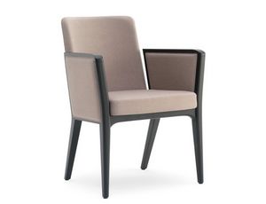 Cora-P, Upholstered armchair suitable for modern accommodation facilities
