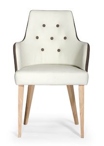 Daisy ARMS button, Modern armchair with button backrest
