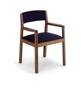 EDUARD/P, Modern Armchair for restaurants, armchair upholstered in fabric for home