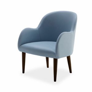 Etoile Lounge, Lounge armchair with wooden legs