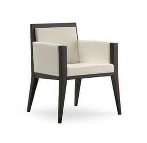 EXECUTIVE/P, Essential wood armchair, different finishes, for stays